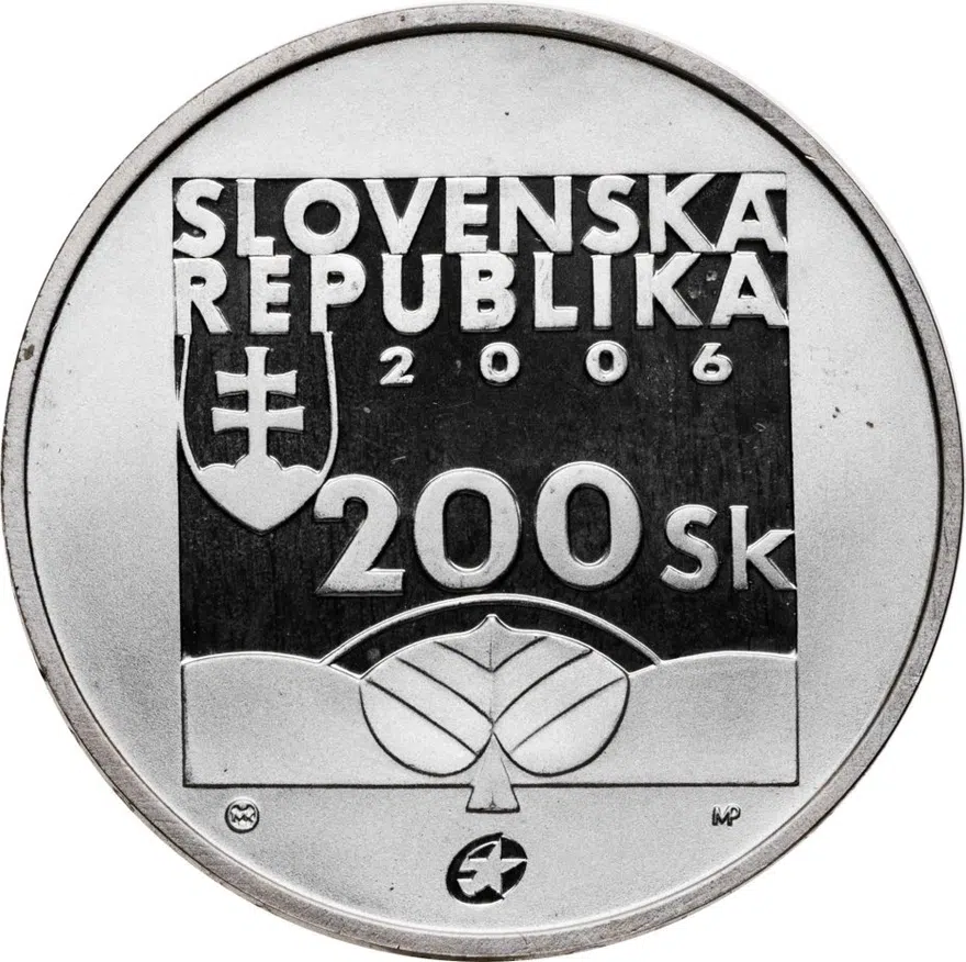 Словакия 200 крон (korun) 2006  200 лет со дня рождения Кароля Кузманого, реверс