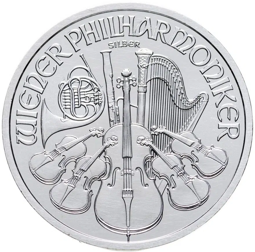 Австрия 1,5 евро (euro) 2011  Венская филармония, реверс