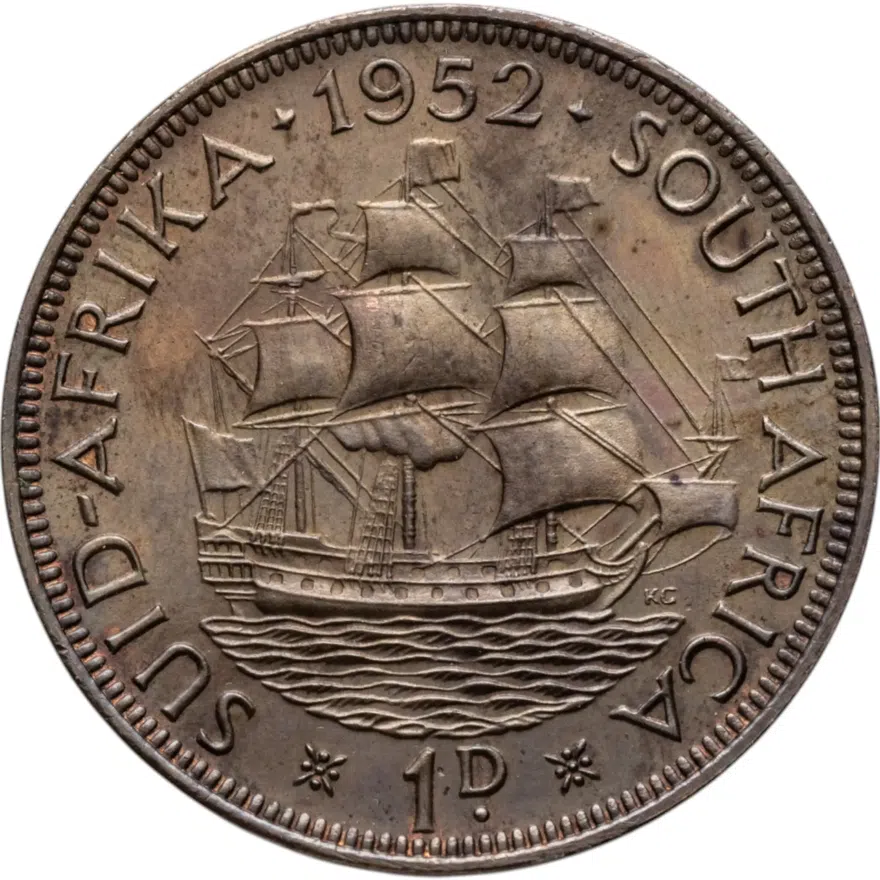 ЮАР 1 пенни (penny) 1952