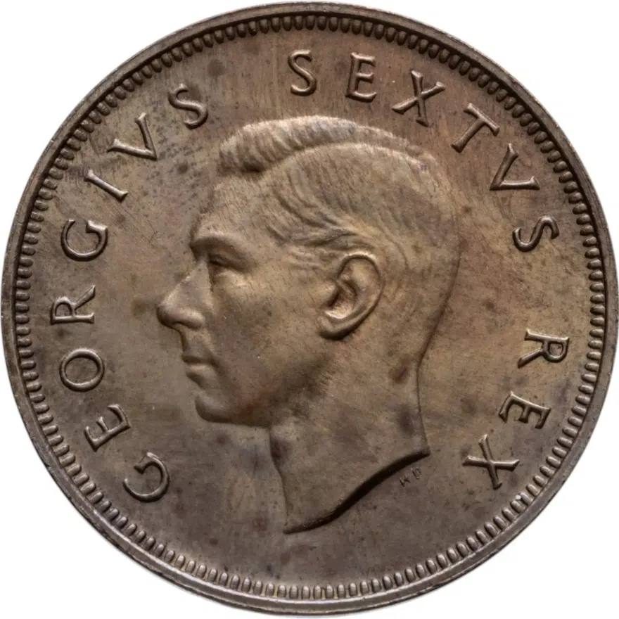 ЮАР 1 пенни (penny) 1952, реверс