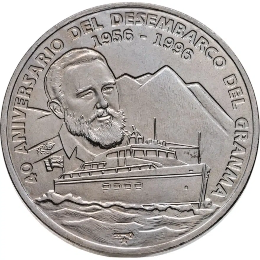 Куба 1 песо (peso) 1996 "40 лет провинции Гранма", аверс