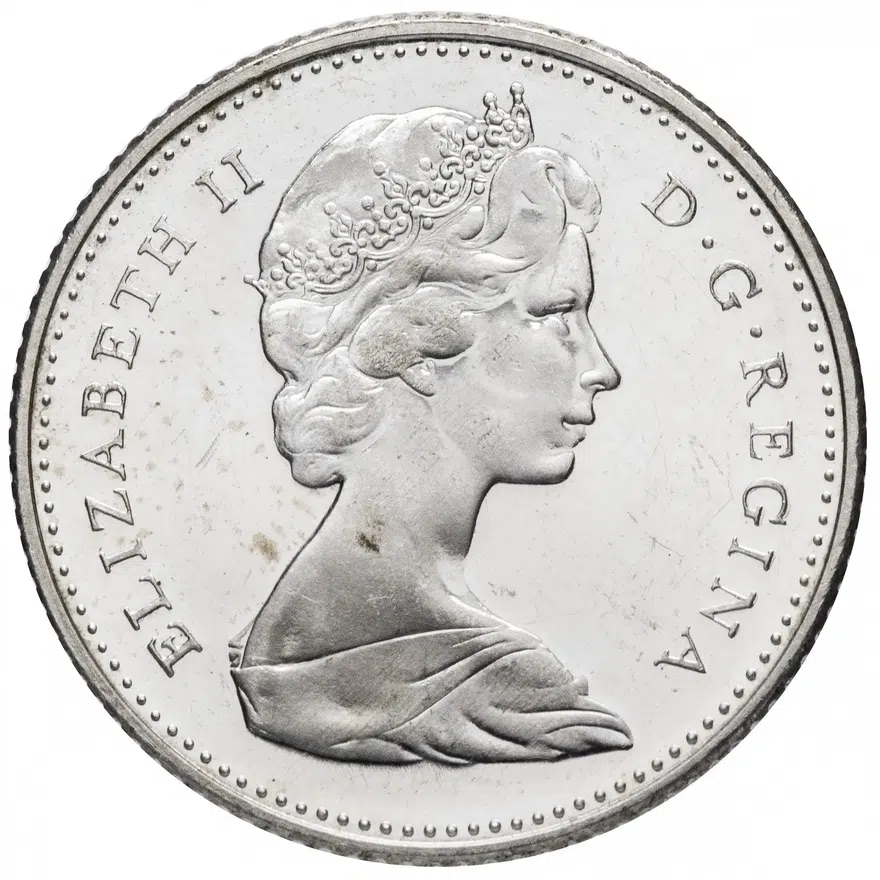 Канада 10 центов (cents) 1968   Серебро /не магнетик/, аверс
