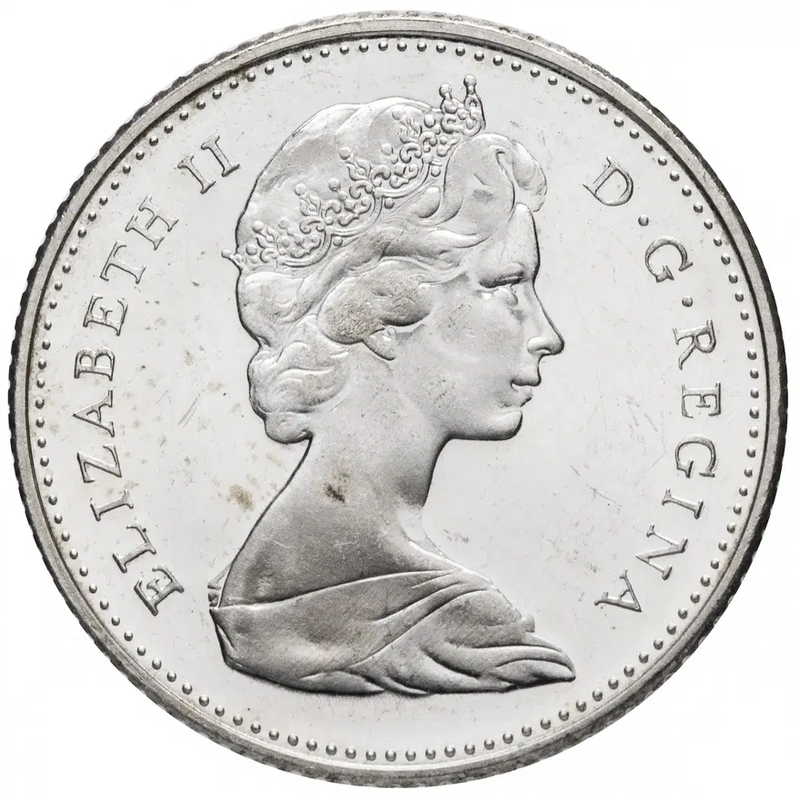 Канада 10 центов (cents) 1968   Серебро /не магнетик/, реверс