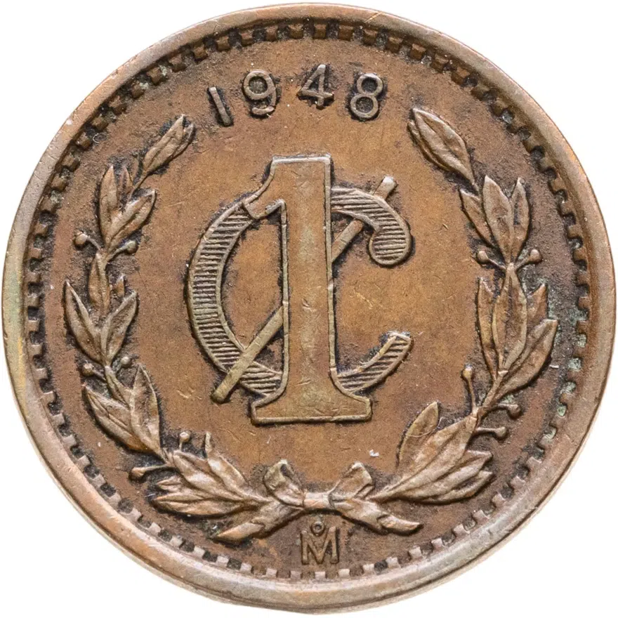 Мексика 1 сентаво (centavo) 1948, аверс