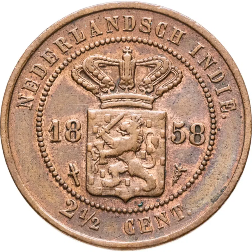Голландская Ост-Индия 2 1/2 цента (cent) 1858