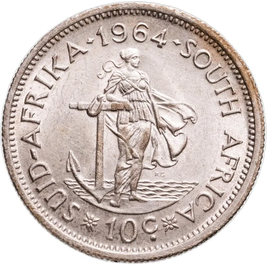 ЮАР 10 центов (cents) 1964, реверс