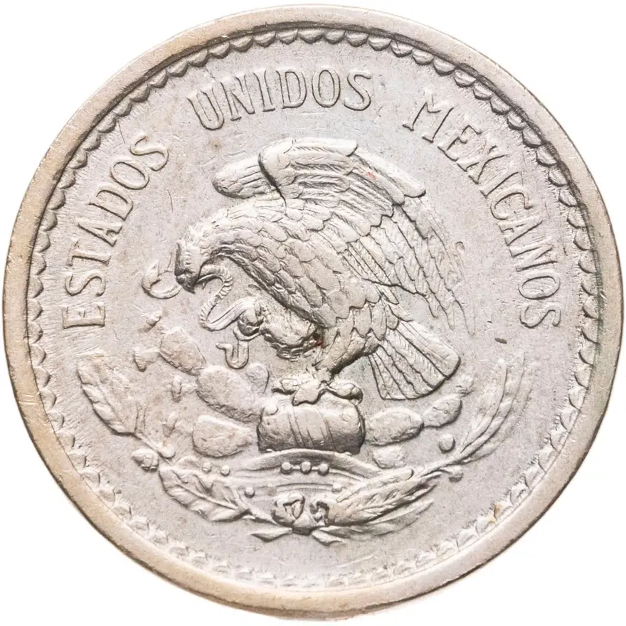 Мексика 5 сентаво (centavos) 1937, реверс