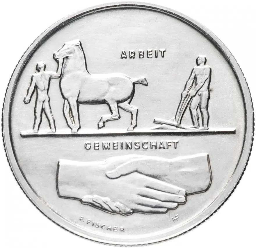 Швейцария 5 франков (francs) 1939 "Выставка в Цюрихе", реверс