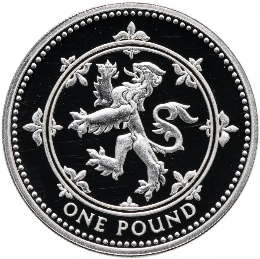 Великобритания 1 фунт (pound) 1994, аверс