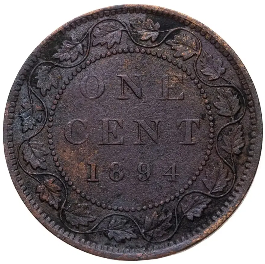Канада 1 цент (cent) 1894, реверс