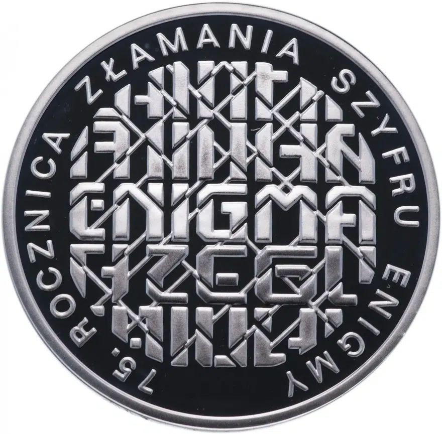 Польша 10 злотых (zlotych) 2007 "75 лет шифровальной машине Энигма", аверс
