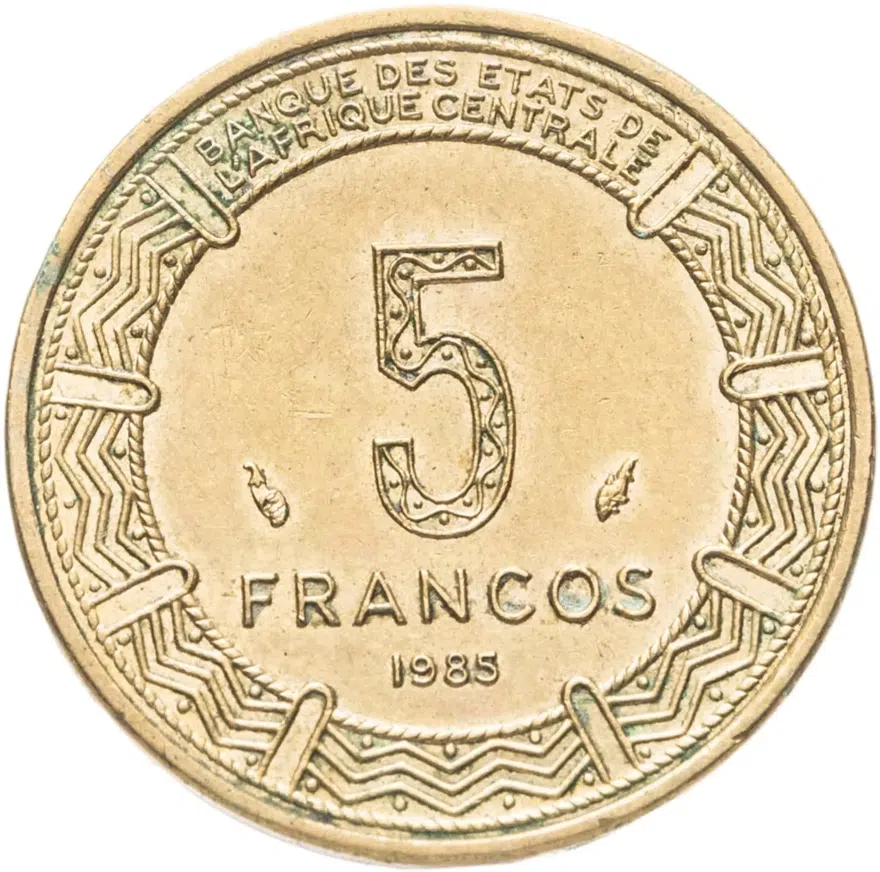 Экваториальная Гвинея 5 франков (francs) 1985