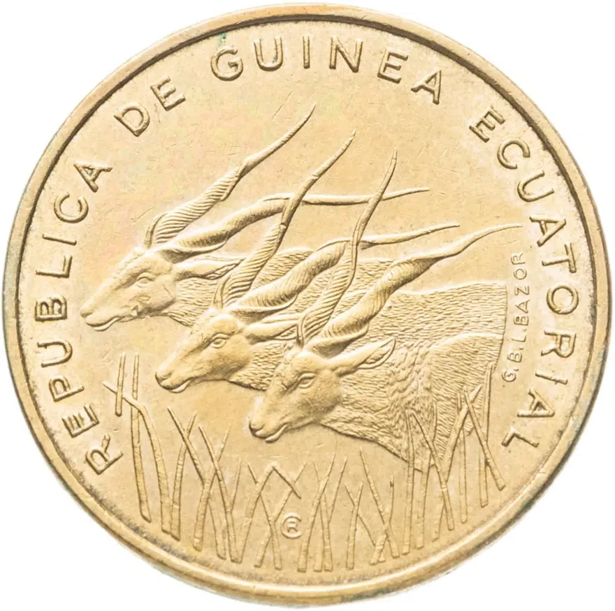 Экваториальная Гвинея 5 франков (francs) 1985, реверс