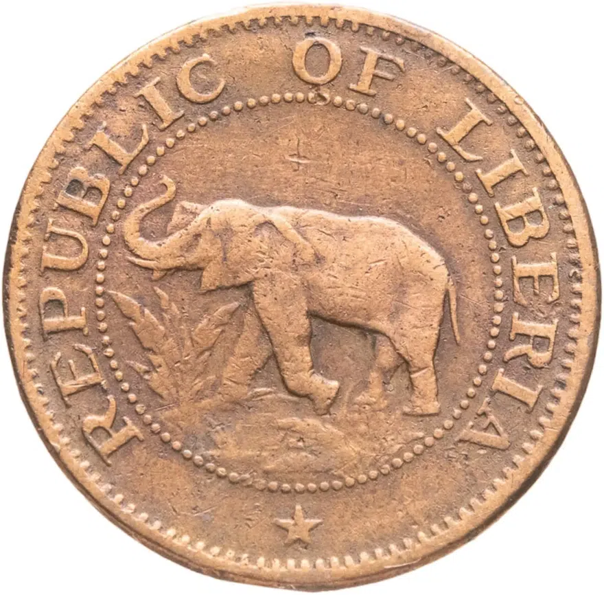 Либерия 1 цент (cent) 1960, аверс