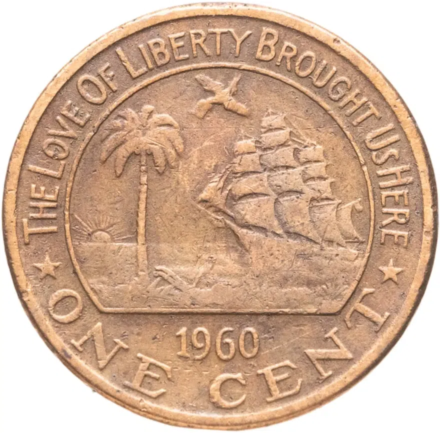 Либерия 1 цент (cent) 1960, реверс