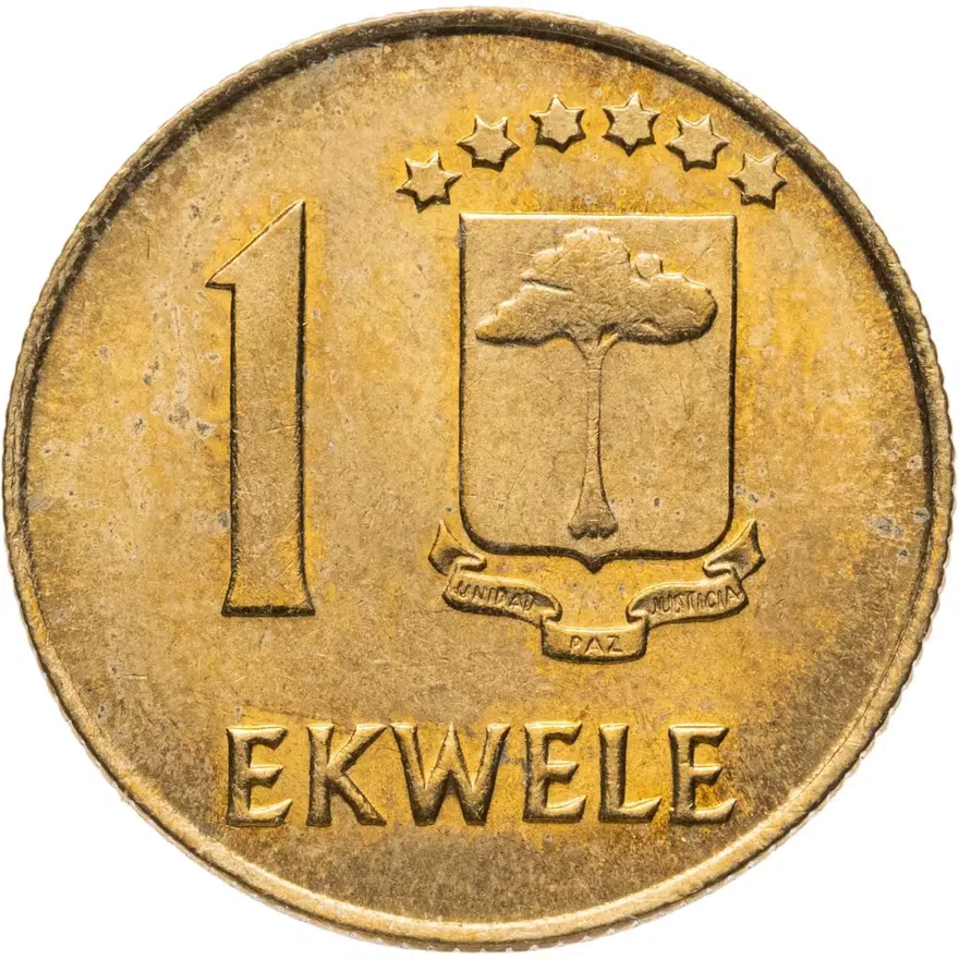 Экваториальная Гвинея 1 эквеле (ekwele) 1980, реверс