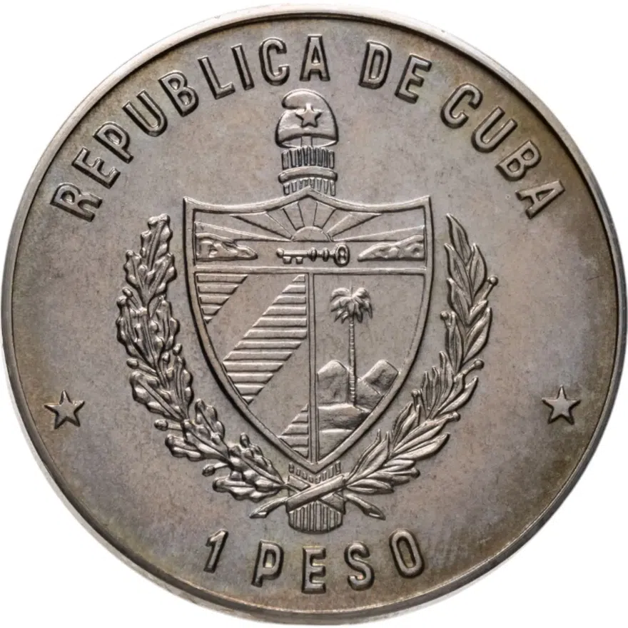 Куба 1 песо (peso) 1990  XI Пан-Американские игры, Гавана - Волейбол, реверс