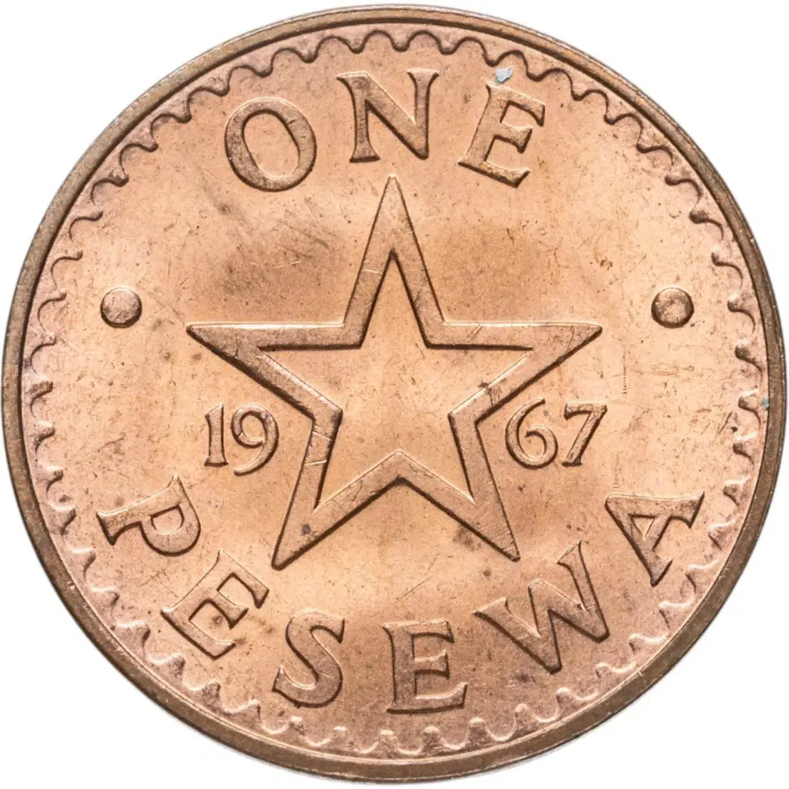 Гана 1 песева (pesewa) 1967