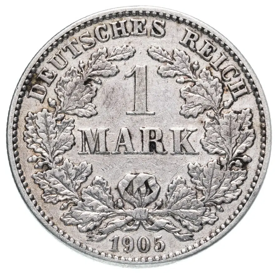 Германия (Германская Империя) 1 марка 1905 "G", реверс