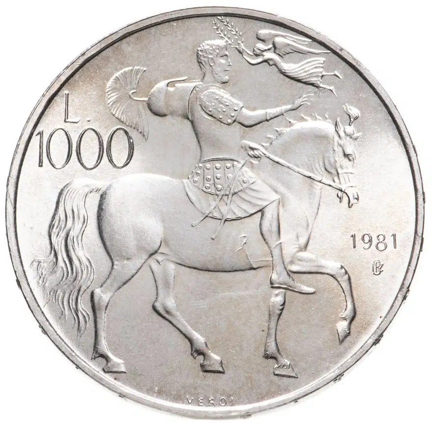 Сан-Марино 1000 лир (lire) 1981  2000 лет со дня смерти Виргилия
