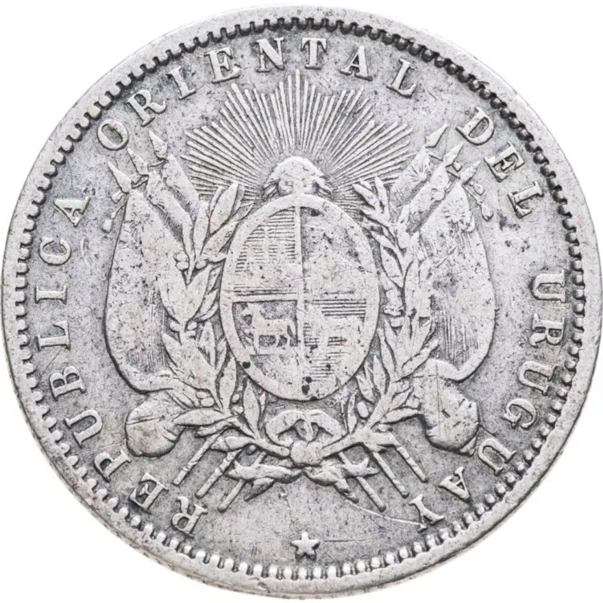 Уругвай 20 сентесимо (centesimos) 1877, реверс