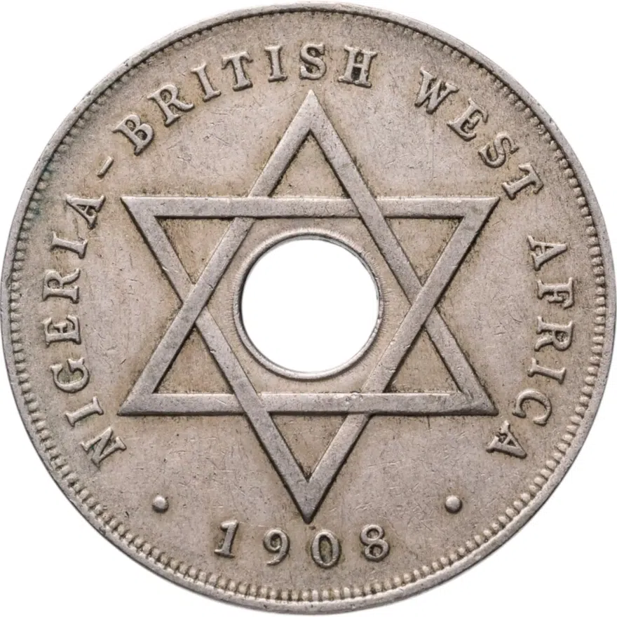 Британская Западная Африка и Нигерия 1 пенни (penny) 1908, реверс
