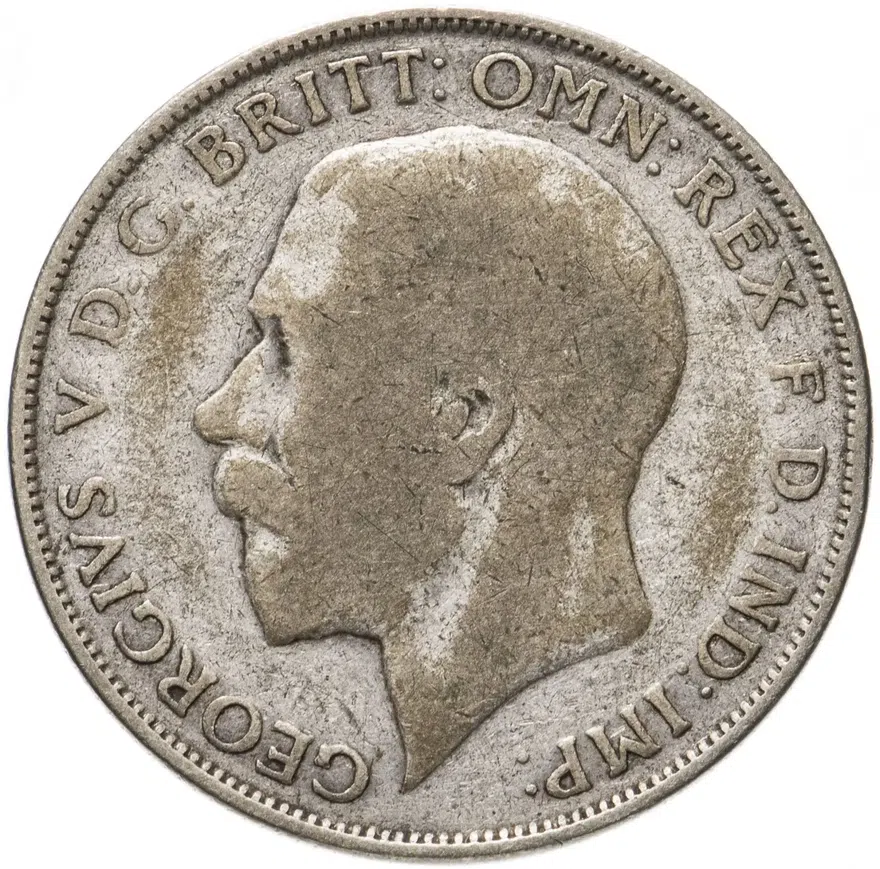 Великобритания 2 шиллинга (флорин, shillings) 1924, аверс