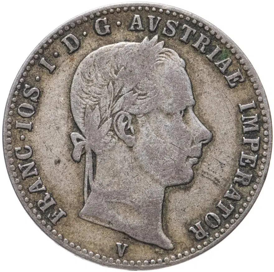 Австрия 1/4 флорина 1862 (V - Венеция)