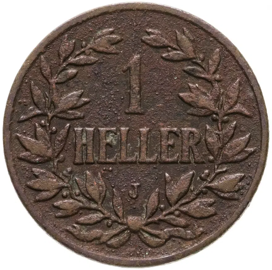 Германская Восточная Африка 1 геллер 1912 "J", реверс