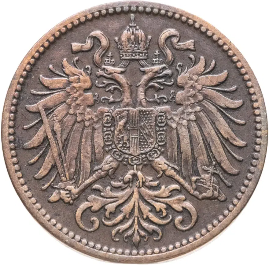 Австрия 2 геллера (heller) 1901, реверс