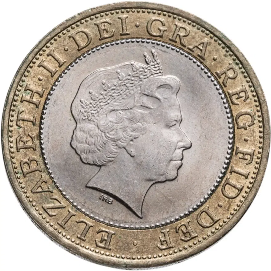 Великобритания 2 фунта (pounds) 2003, аверс