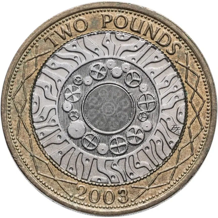 Великобритания 2 фунта (pounds) 2003, реверс