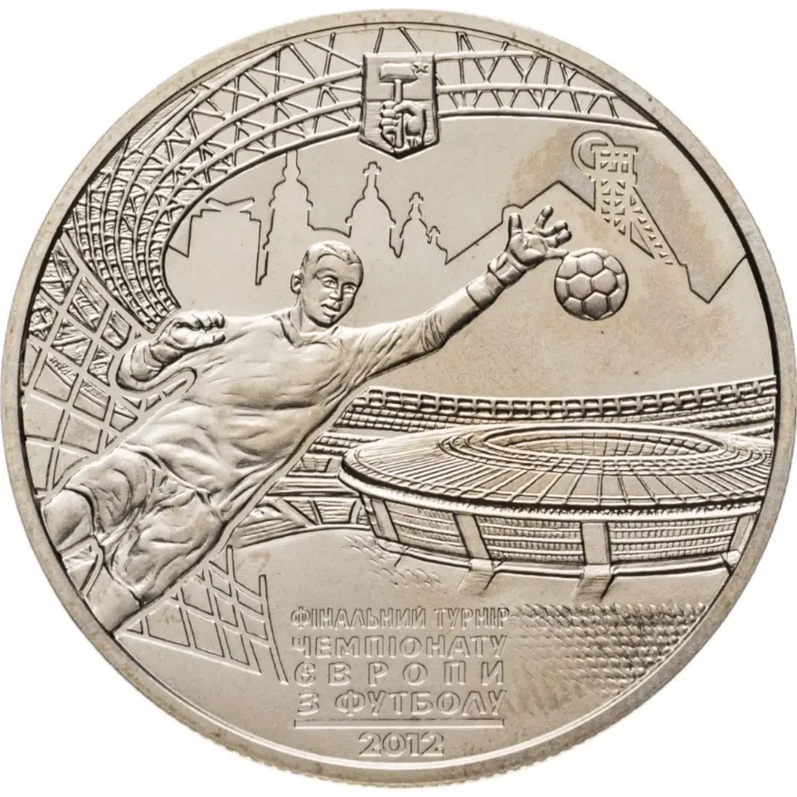 Украина 5 гривен 2011 "Финальный турнир чемпионата Европы по футболу 2012, Донецк", реверс