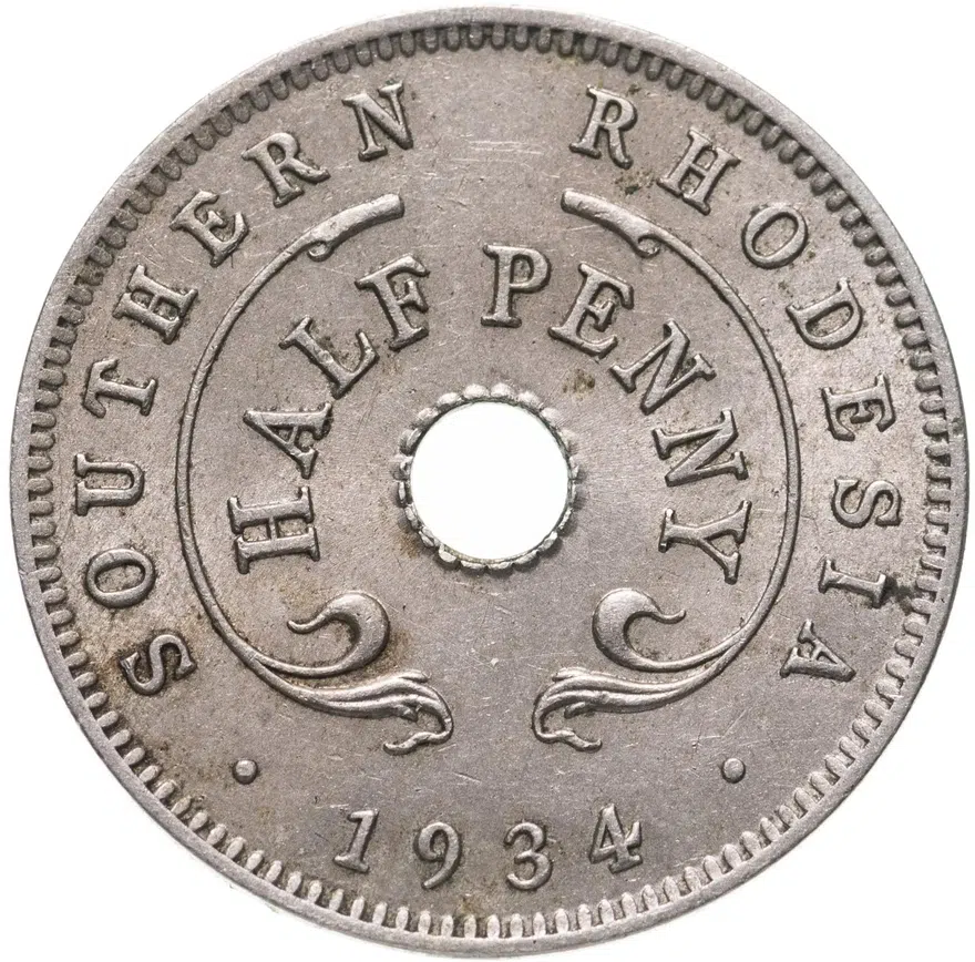 Южная Родезия 1/2 пенни 1934