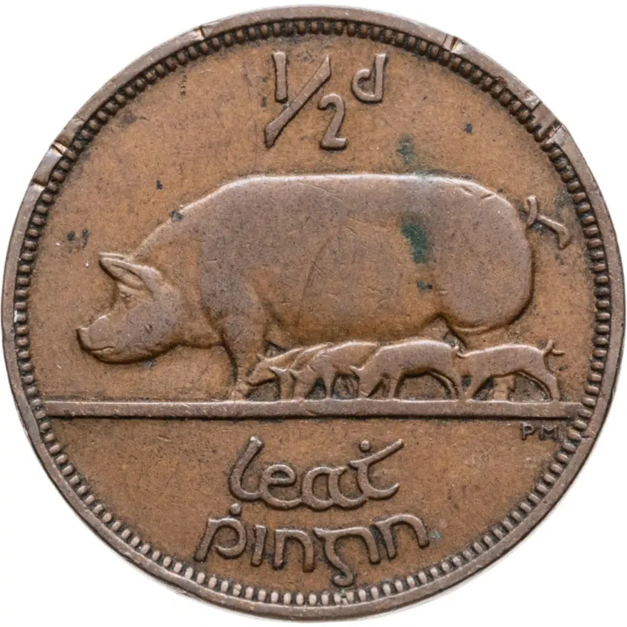 Ирландия 1/2 пенни (penny) 1928