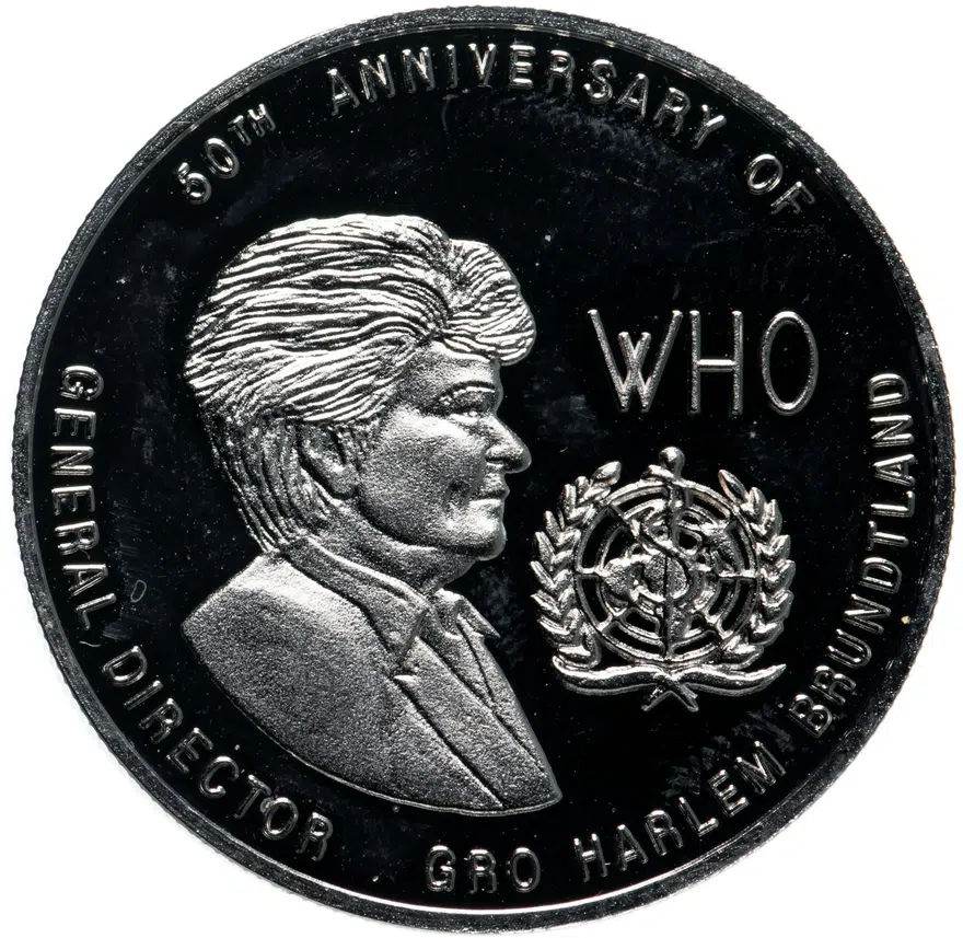 Замбия 1000 квач (kwacha) 1998  50 лет Всемирной организации здравоохранения