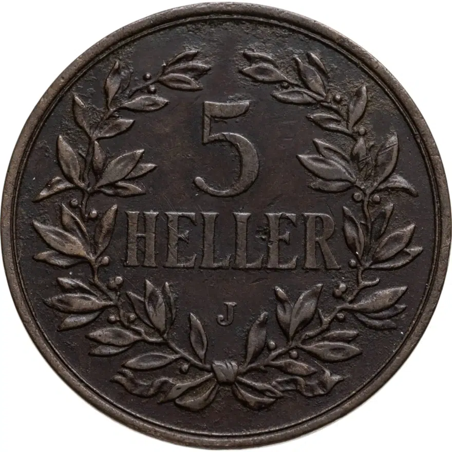 Германская Восточная Африка 5 геллеров (heller) 1908
