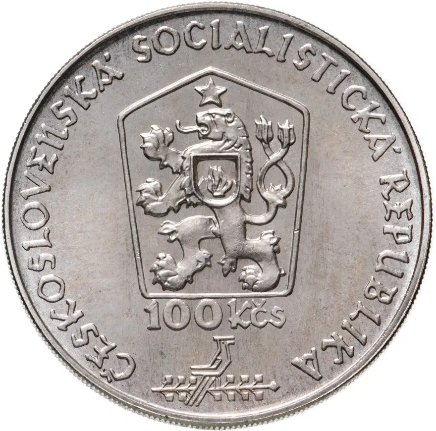 Чехословакия 100 крон (korun) 1988  100 лет со дня рождения Мартина Бенка, реверс