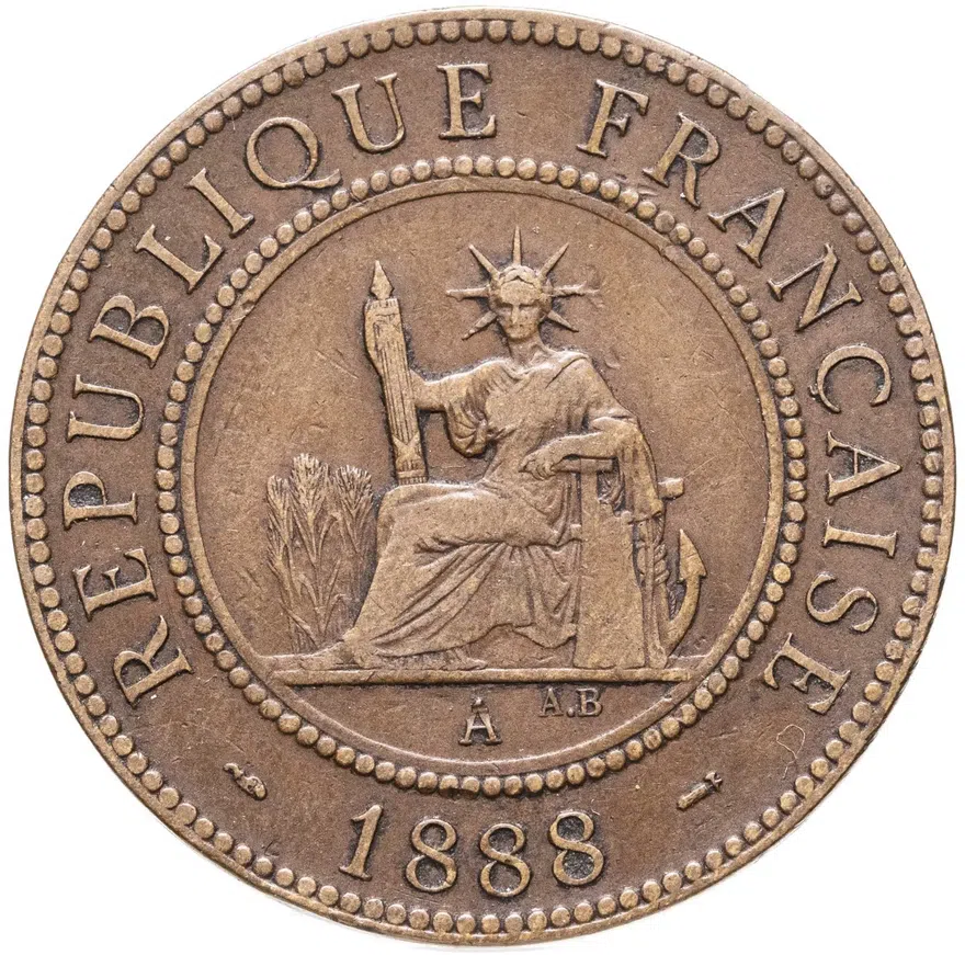 Французский Индокитай 1 сантим (centime) 1888