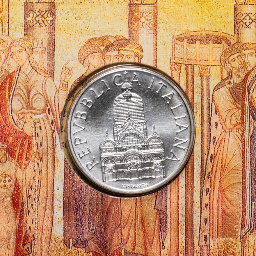 Италия 1000 лир (lire) 1994  900 лет Собору Святого Марка в Венеции, в буклете, аверс
