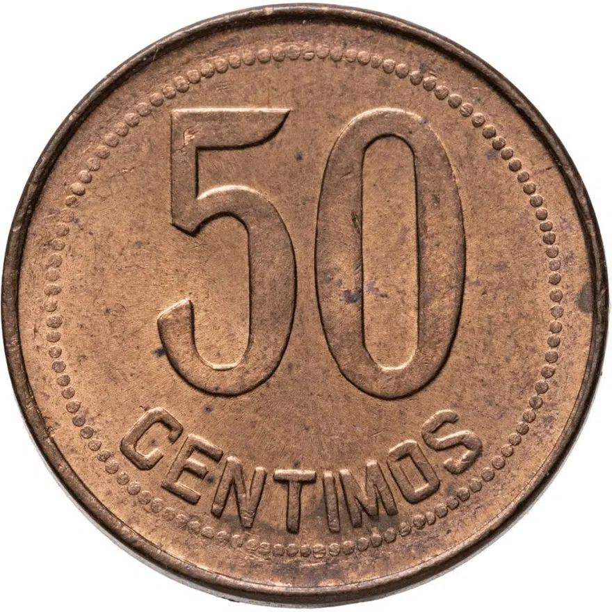 Испания 50 сентимо 1937, реверс