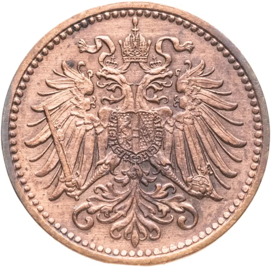 Австрия 1 геллер (heller) 1911, реверс