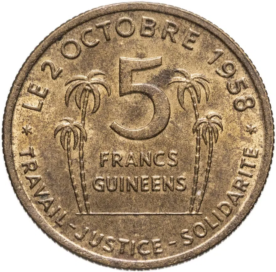 Гвинея 5 франков 1959