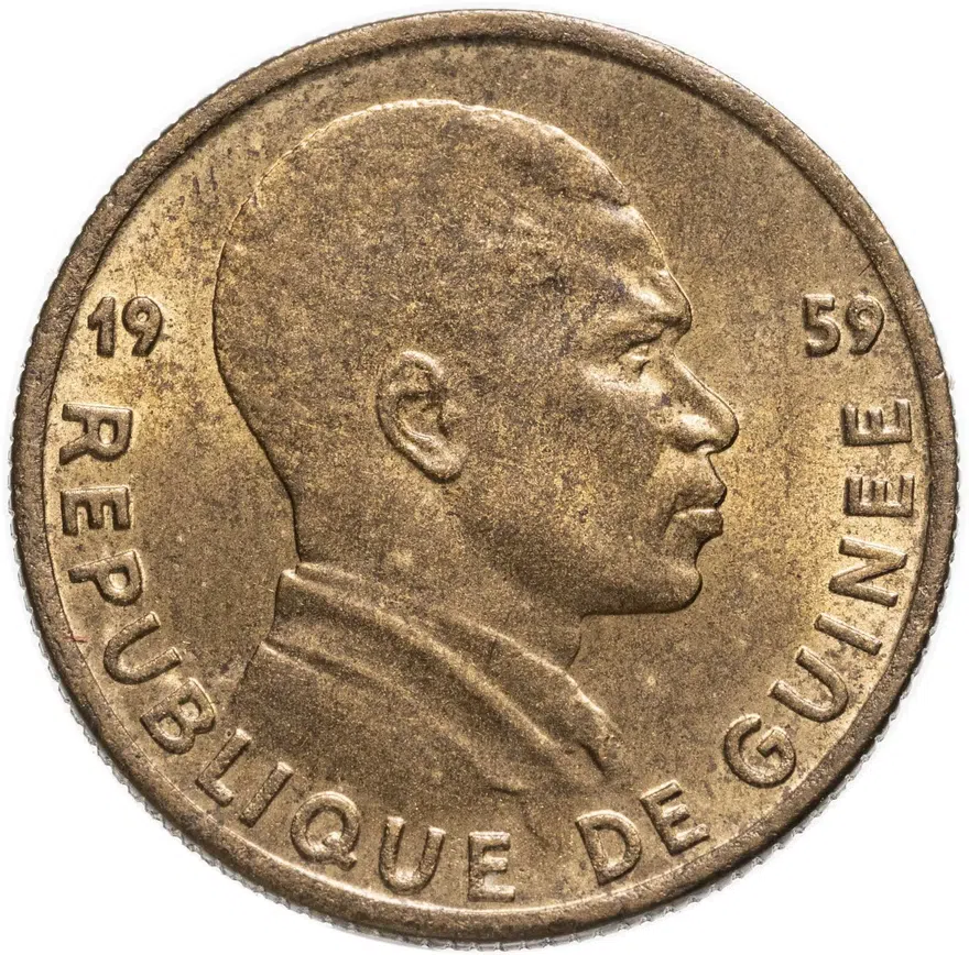 Гвинея 5 франков 1959, реверс