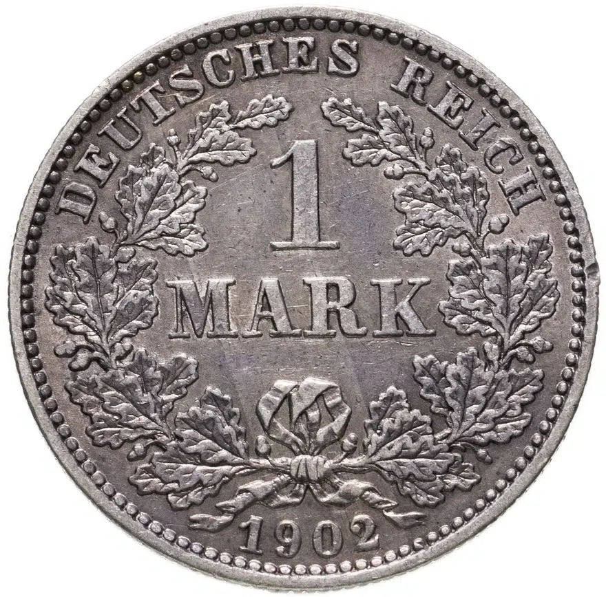 Германия 1 марка 1902 E знак монетного двора: "E" - Мульденхюттен