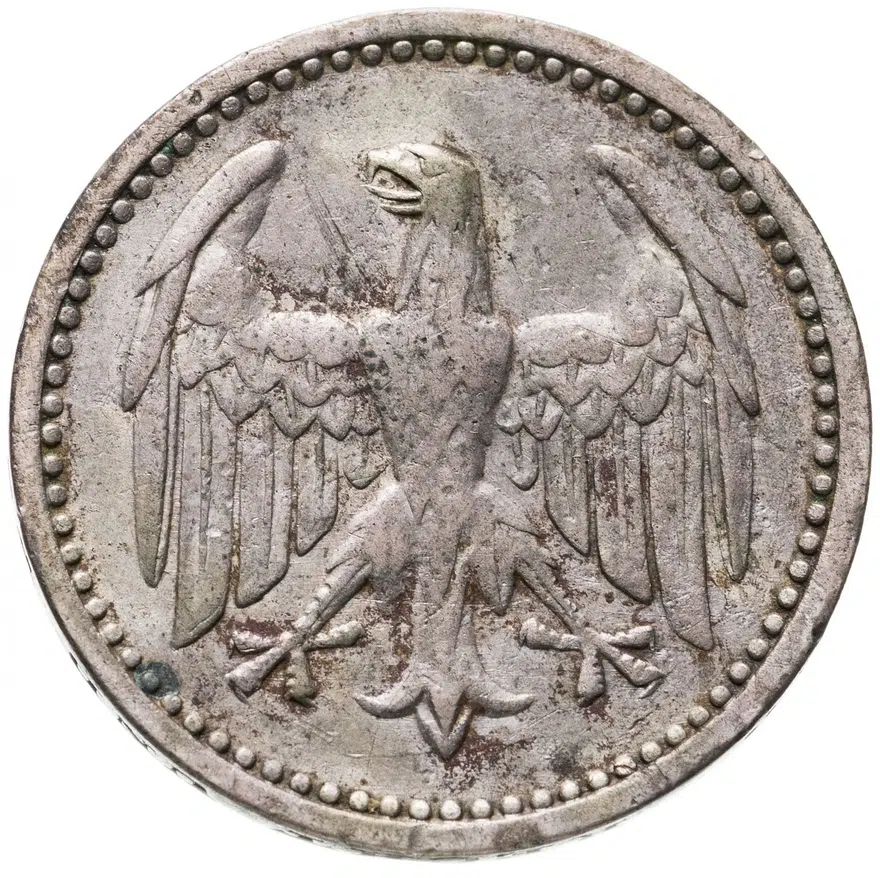 Германия (Веймарская республика) 3 марки 1924 A, реверс