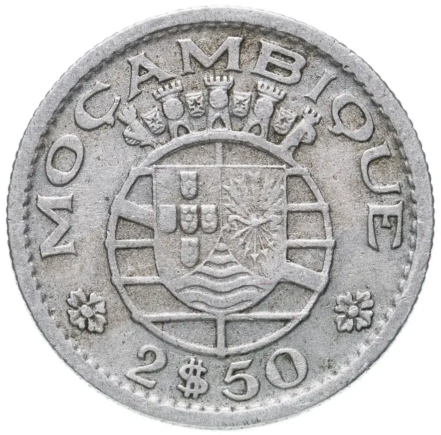 Мозамбик 2,5 эскудо (escudos) 1952, аверс