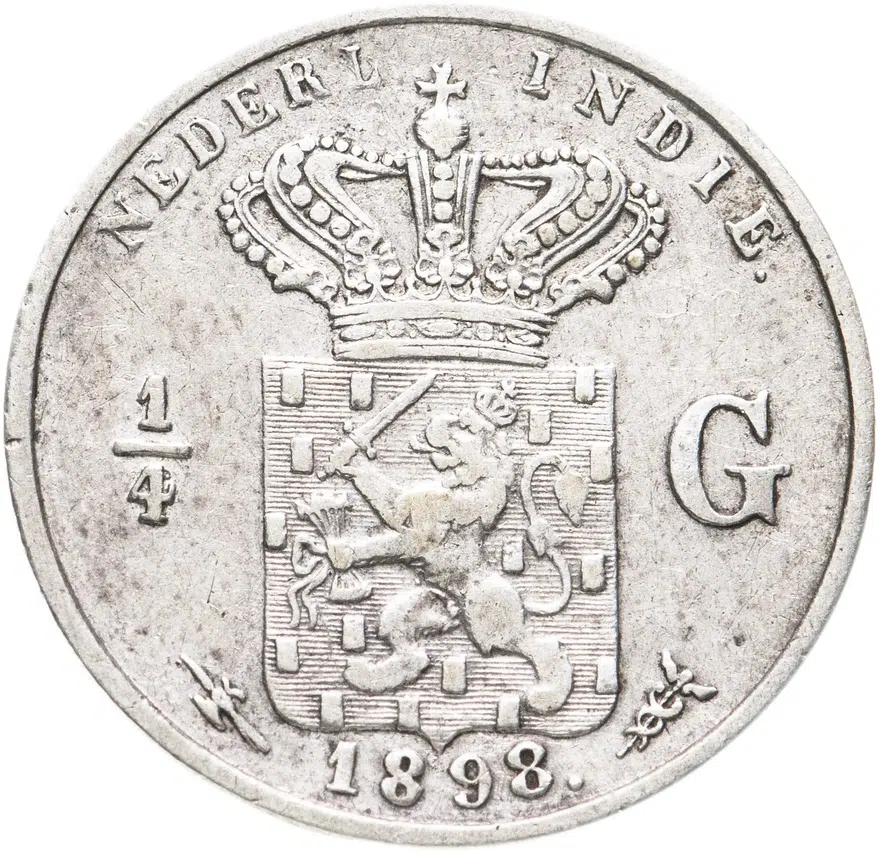 Голландская Ост-Индия 1/4 гульдена 1898