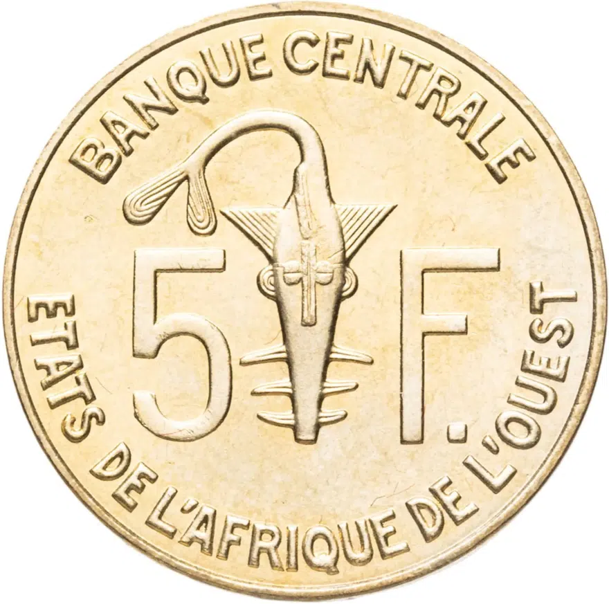Западная Африка (BCEAO) 5 франков (francs) 2004, аверс