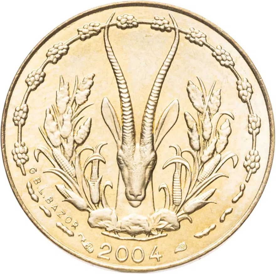 Западная Африка (BCEAO) 5 франков (francs) 2004, реверс